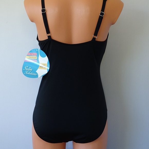 Swim Solutions Beaded Mio NWT 1 Piece Swimsuit - Picture 3 of 4